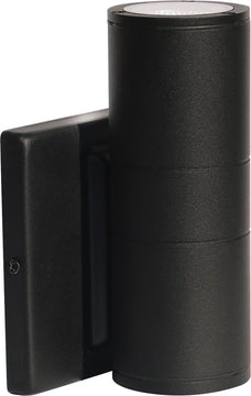 7"H 1-Light Outdoor LED Wall Light Black