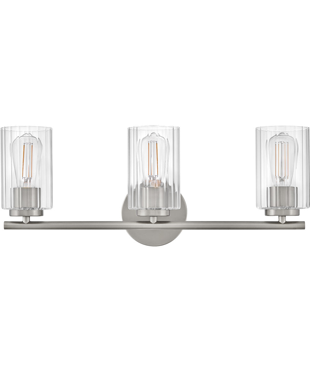 Leta 3-Light Medium Three Light Vanity in Brushed Nickel