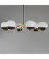 Lucerne 6-Light Chandelier Black / Natural Aged Brass
