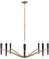 Enzo 8-Light Chandelier Aged Brass and Black