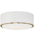 Carlton 3-Light Flush Matte Brass and White