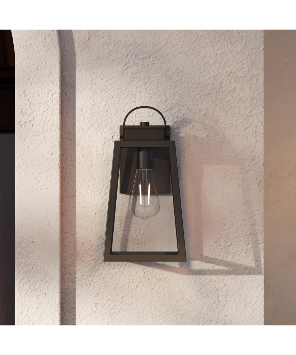 Hedry Medium Outdoor Wall Lantern with Clear Glass Panels Antique Bronze