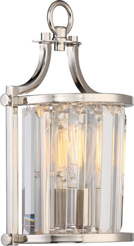8"W Krys 1-Light Vanity & Wall Polished Nickel