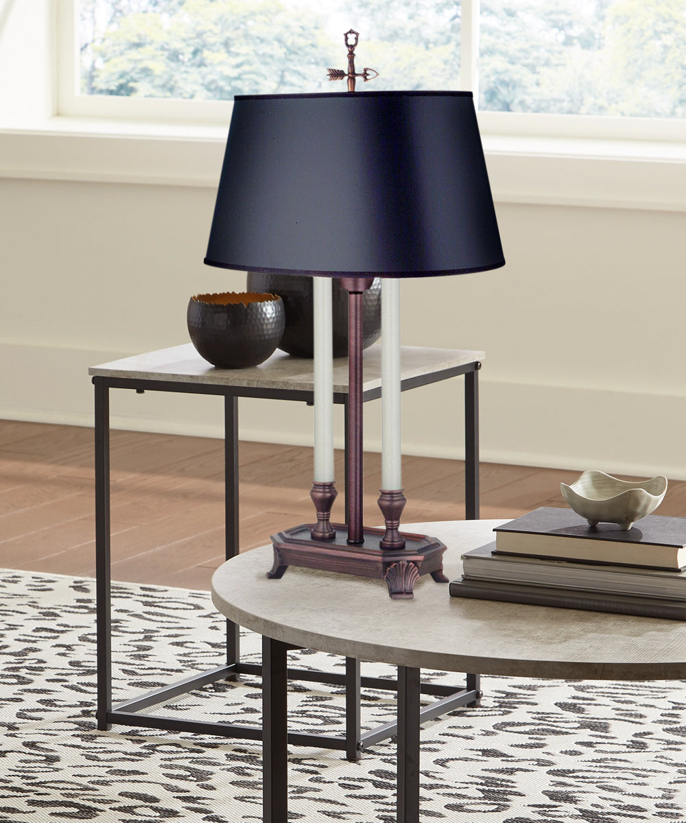 28"H 3-Way Desk Lamp Antique Old Bronze