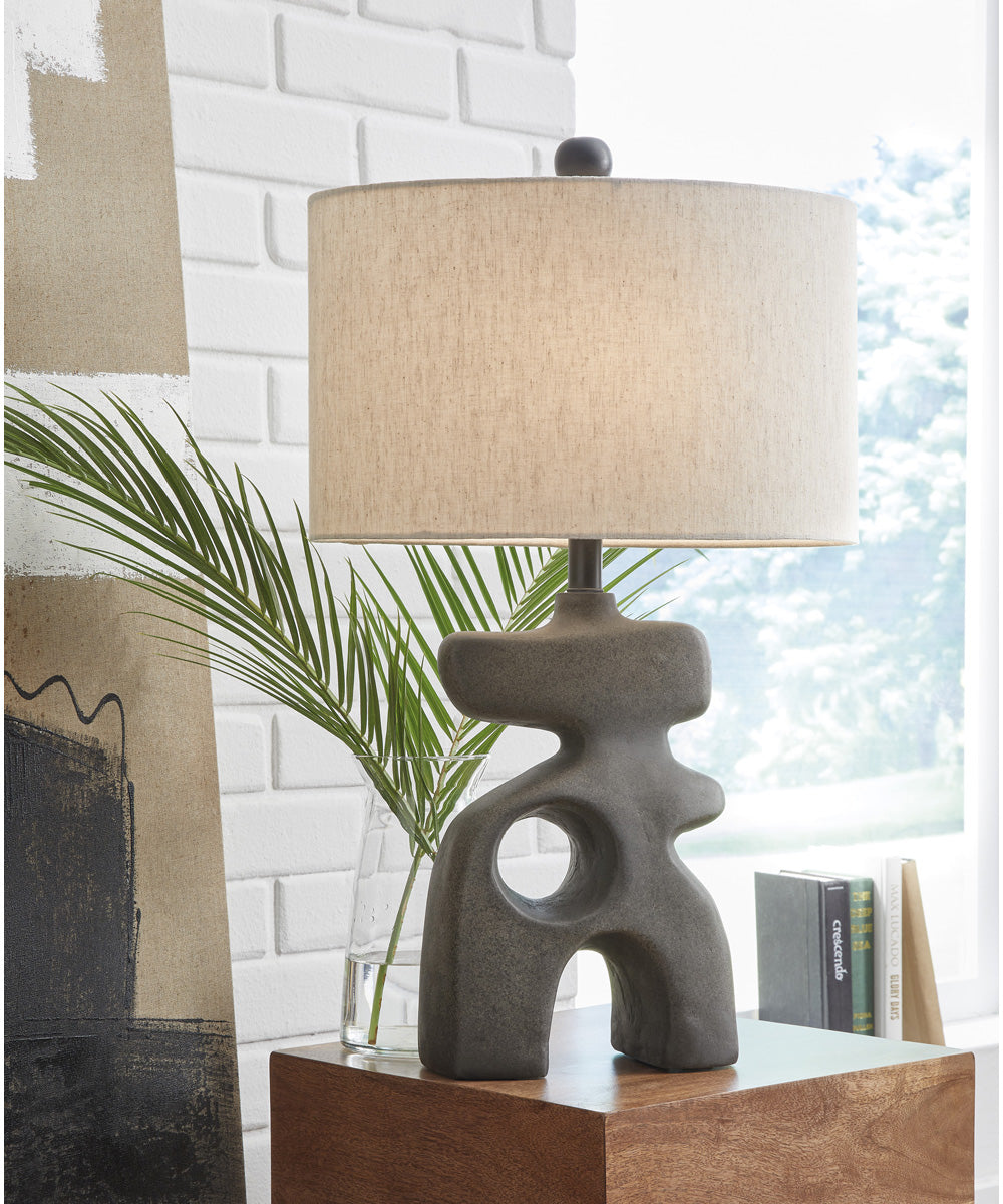 Danacy Paper Table Lamp Distressed Black