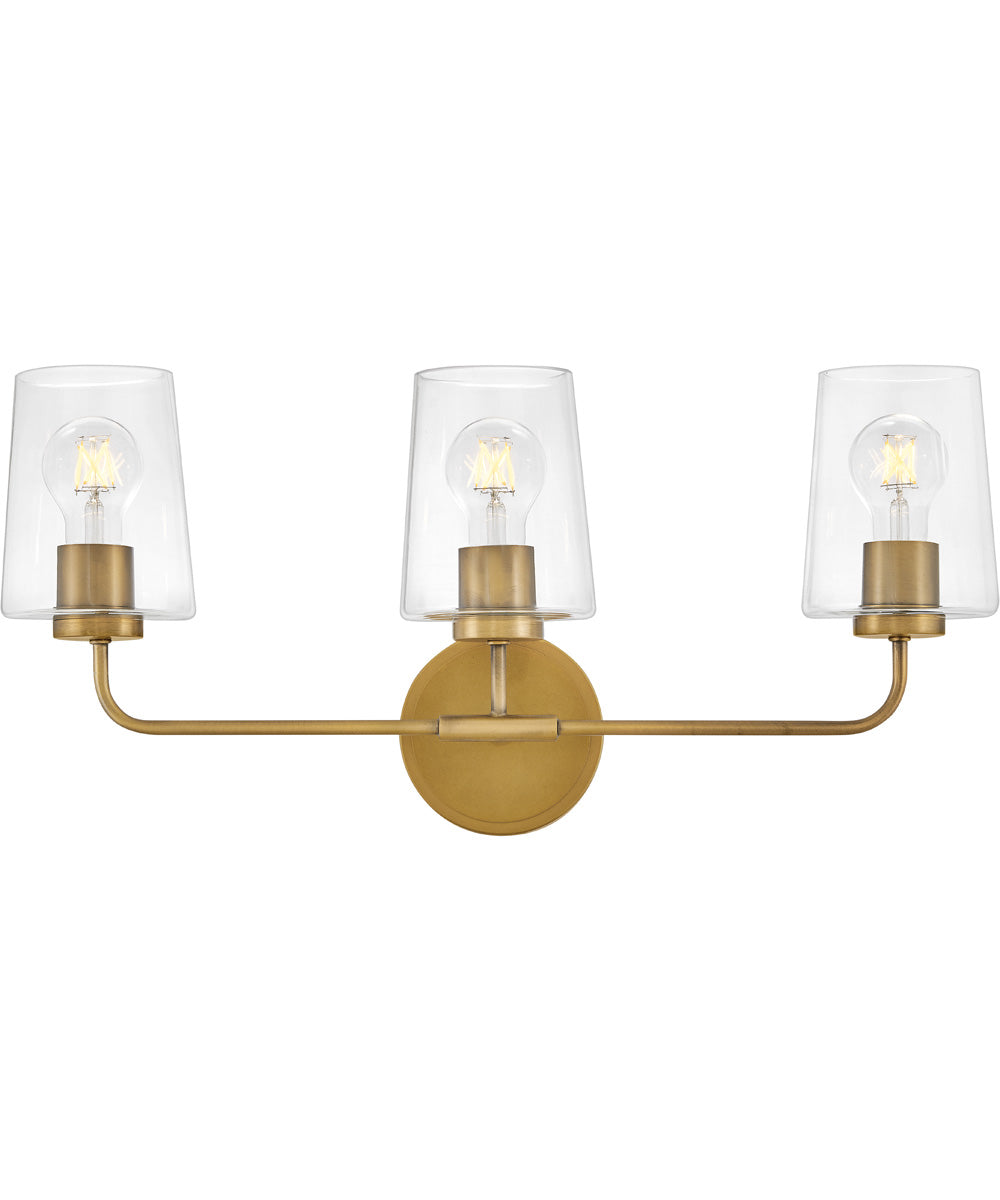 Kline 3-Light Medium Three Light Vanity in Heritage Brass