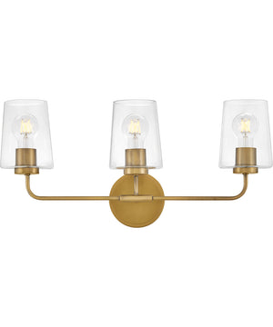 Kline 3-Light Medium Three Light Vanity in Heritage Brass