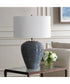 Moher Glossy Blue Table Lamp