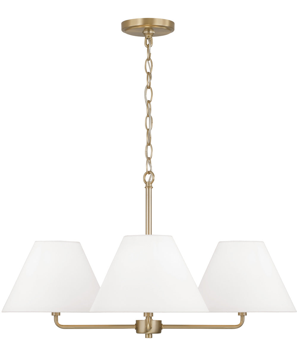 Parson 4-Light Chandelier Matte Brass