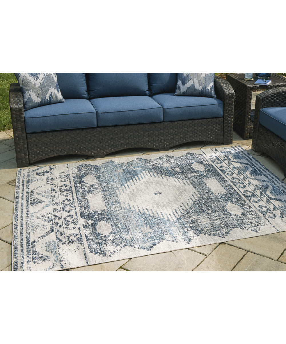 Daddridge Medium Rug Blue/Gray/Ivory