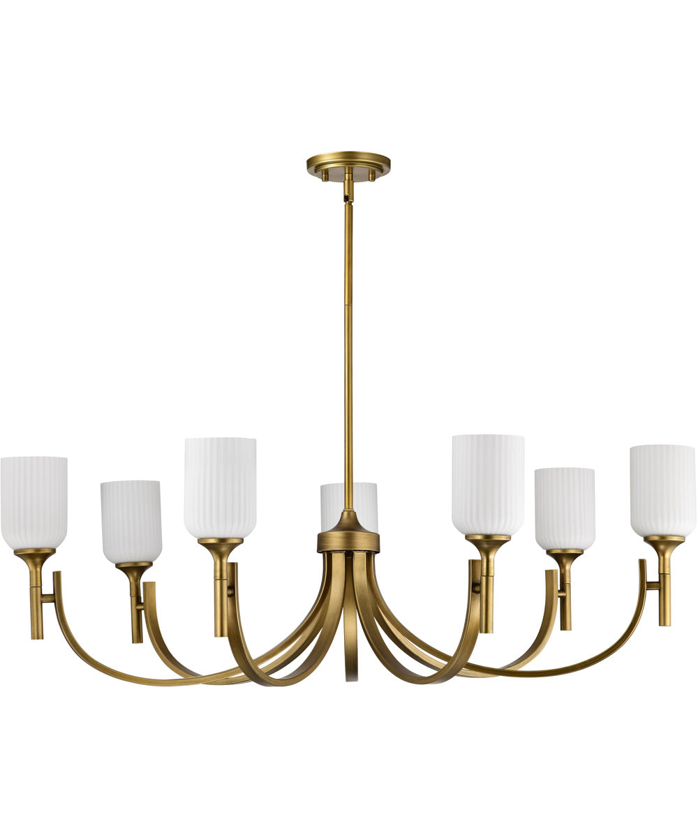 Solara 7-Light Chandelier Natural Brass