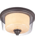 13"W Decker 2-Light Close-to-Ceiling Sudbury Bronze