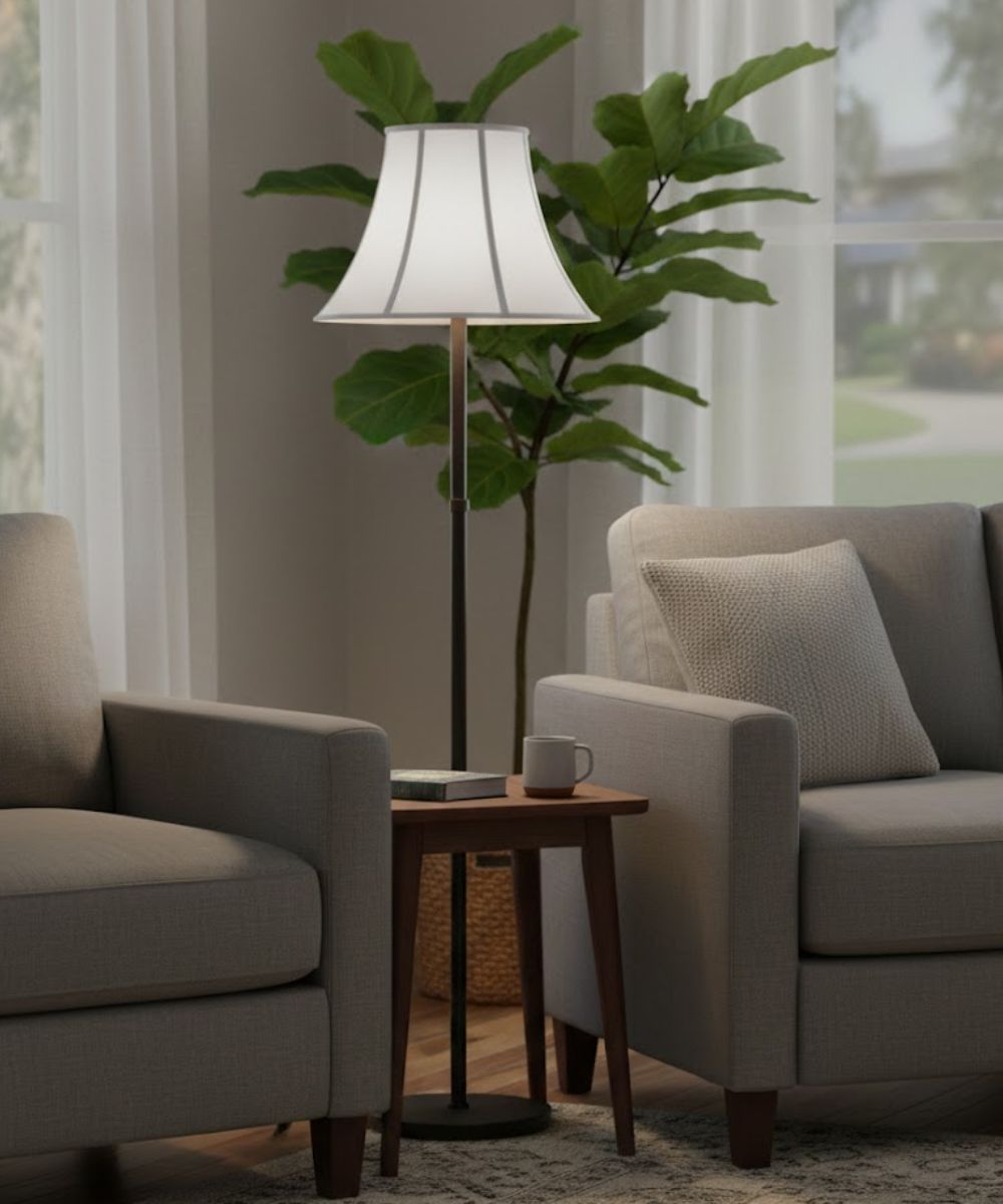 10x20x15 Off White Silk Shantung Bell Softback Lampshade