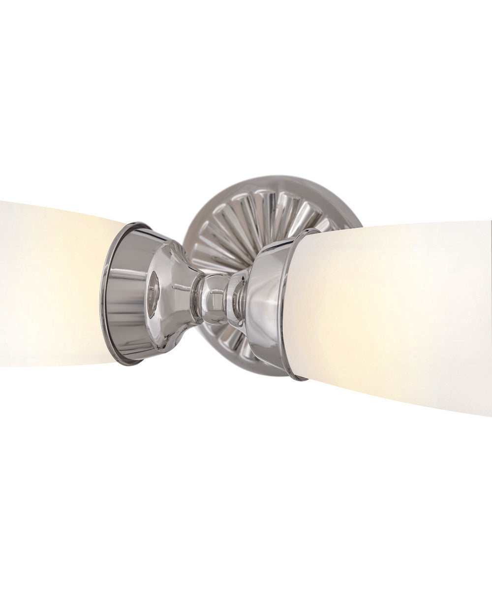 Alexis 2-Light Large Two Light Sconce in Polished Nickel