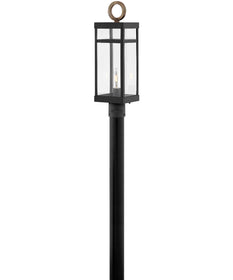 Porter 1-Light Medium LED Outdoor Post Top or Pier Mount Lantern in Black
