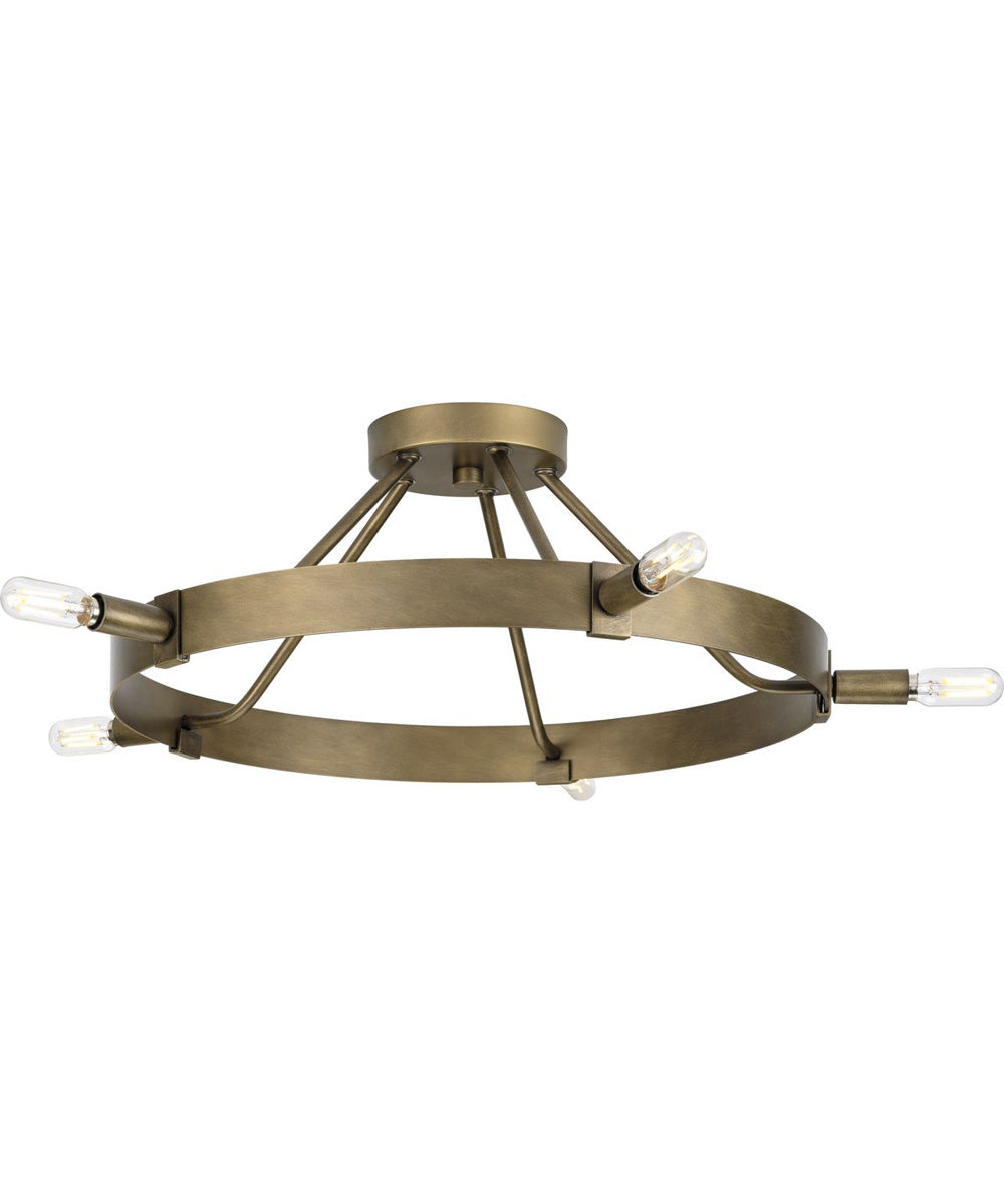 Breckenridge 5-Light Semi-Flush Mount Aged Bronze