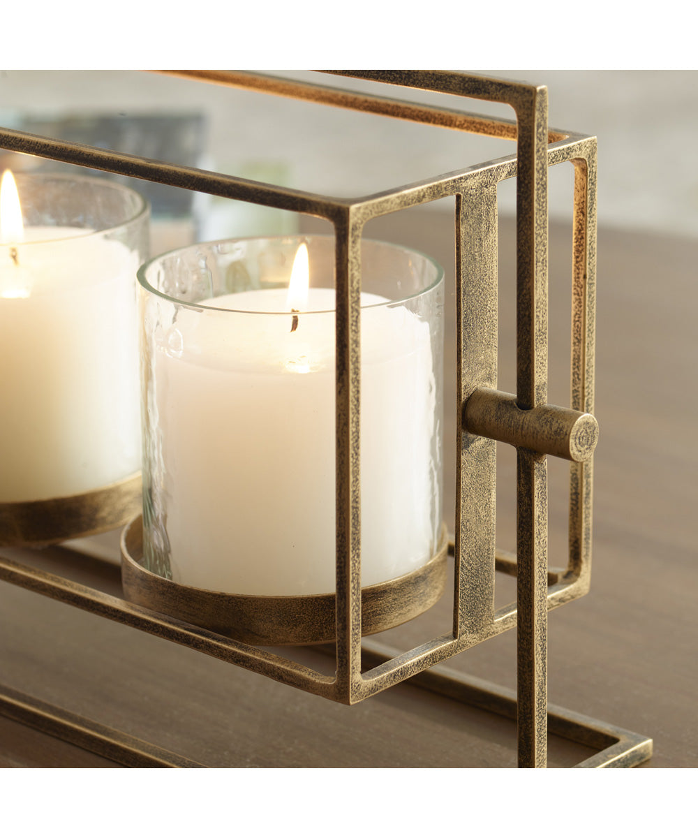 Wenman Gold Triple Candleholder