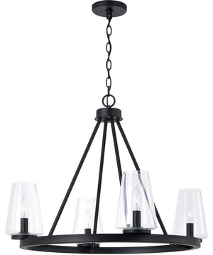 Aaron 4-Light Chandelier Matte Black