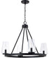 Aaron 4-Light Chandelier Matte Black
