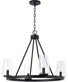 Aaron 4-Light Chandelier Matte Black