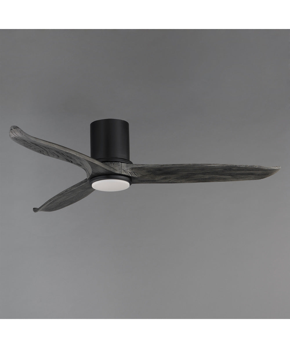 Woodwind 52 inch Solid Wood Blade Hugger Fan w LED Black
