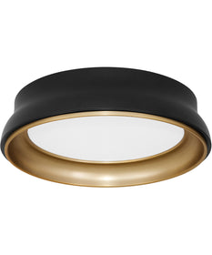Legend Ceiling Flush Mount Matte Black|Brushed Brass