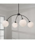 Amos 4-Light Chandelier Black Iron