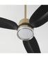 58" Exodus Patio Ceiling Fan Aged Brass w/ MB downrod