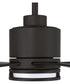 Rhett 52" 4-Blade Indoor/Outdoor Ceiling Fan Damp Rated 1-Light Fan Flat Black