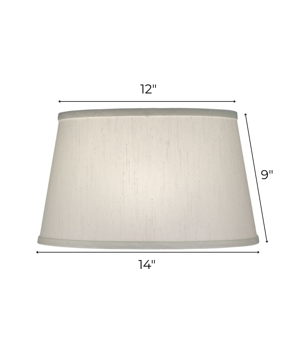 12x14x9 Global White Tapered Drum Hardback Lampshade