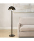 Floor Lamp in Rich Dark Bronze with Dome Metal Shade