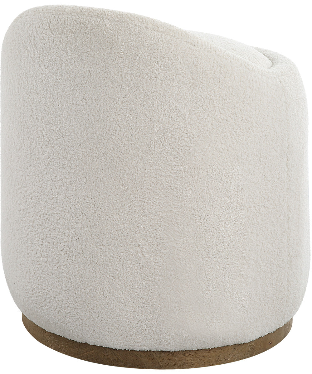 Swirl Swivel Sheepskin Ottoman