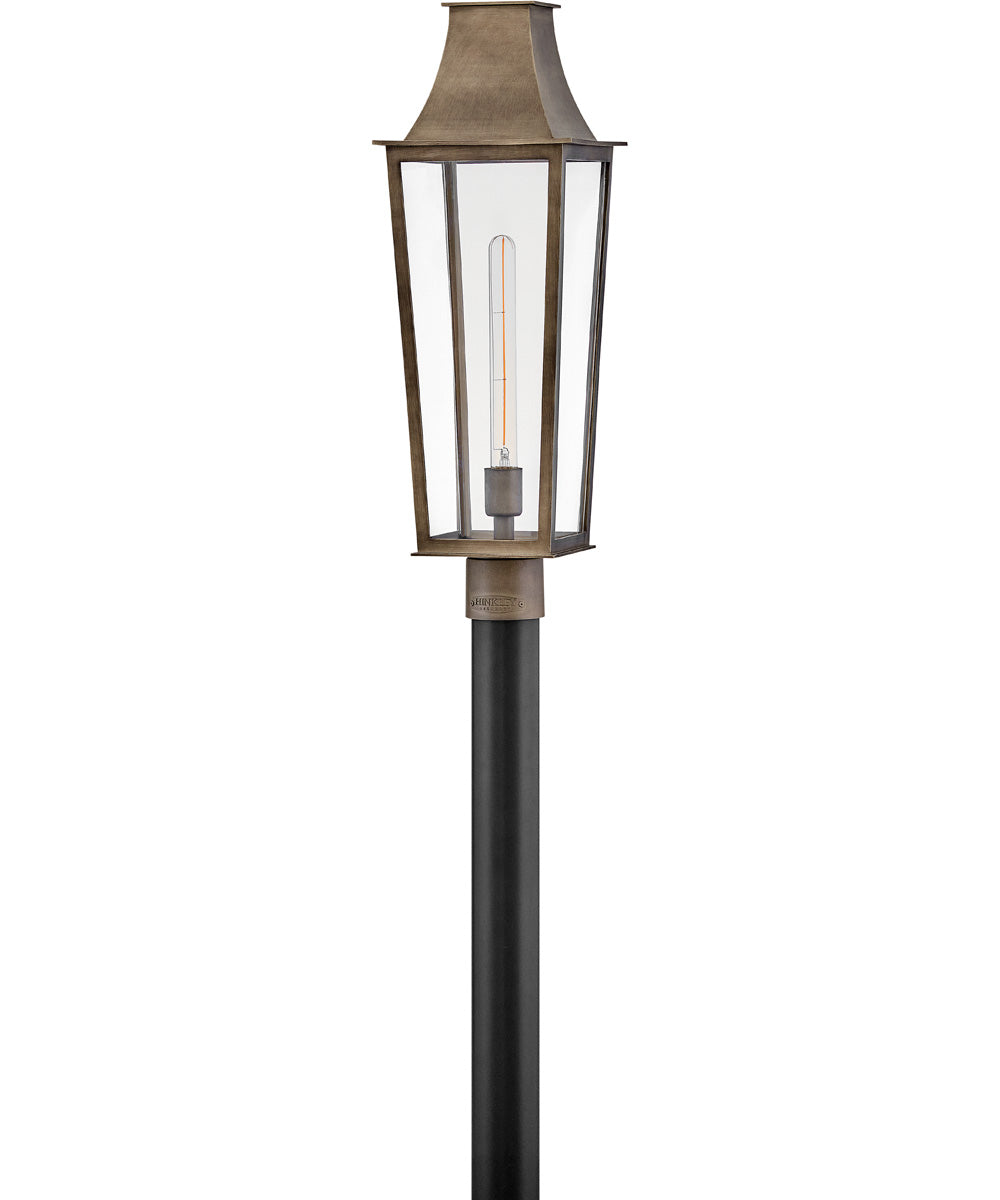 Georgetown Coastal Elements  1-Light Large Post Top Lantern in Burnished Bronze