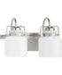 Fessler 2-Light Opal Glass Farmhouse Bath Light Brushed Nickel