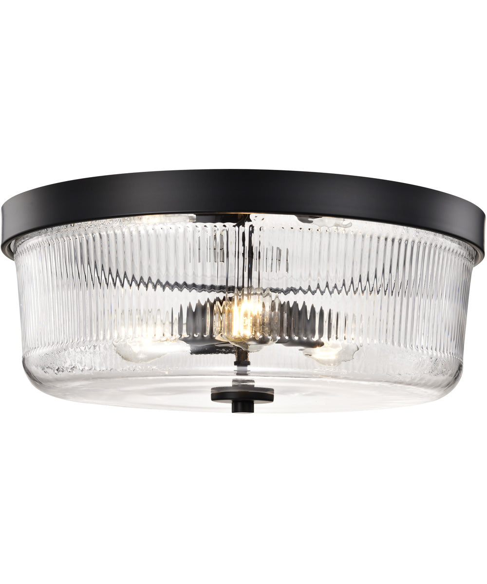 Grayson 3-Light Close-to-Ceiling Matte Black