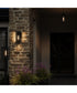 Shaw 15 inch 1 Light Outdoor Wall Light with Clear Glass Textured Black