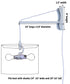 16"W MAST Plug-In Wall Mount Pendant 2 Light White Cord/Arm with Diffuser Textured Slate Blue Shade