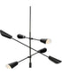 Cornett 6-Light Contemporary Chandelier Matte Black