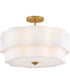 Gwen 4-Light Medium Semi-Flush Mount in Lacquered Brass