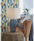 Tallow Glass Table Lamp Blue