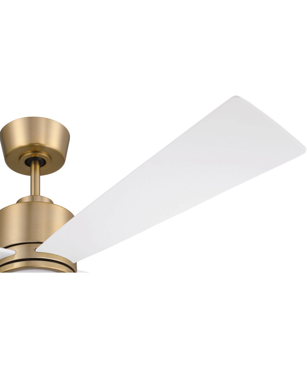 Rhett 52" 4-Blade Indoor/Outdoor Ceiling Fan Damp Rated 1-Light Fan Satin Brass