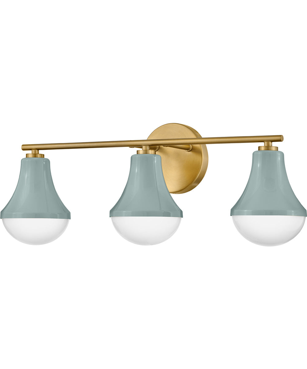 Haddie 3-Light Medium Three Light Vanity in Seafoam