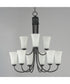Logan 9-Light Chandelier Black