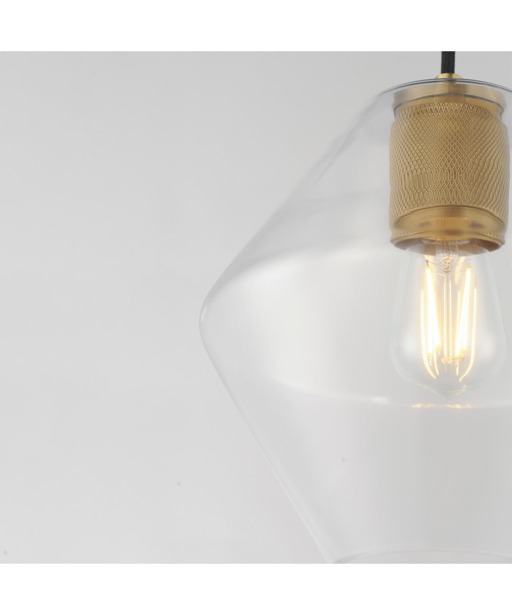 Geode Medium Pendant Natural Aged Brass