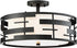 16"W Lansing 3-Light Close-to-Ceiling Textured Black
