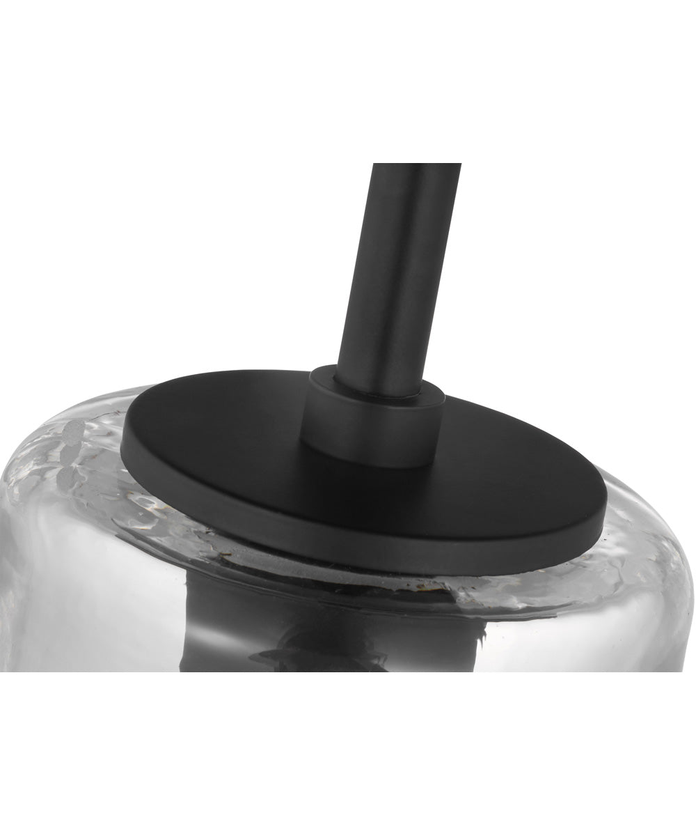 Destin 1-Light Pendant Black / Silver Accents