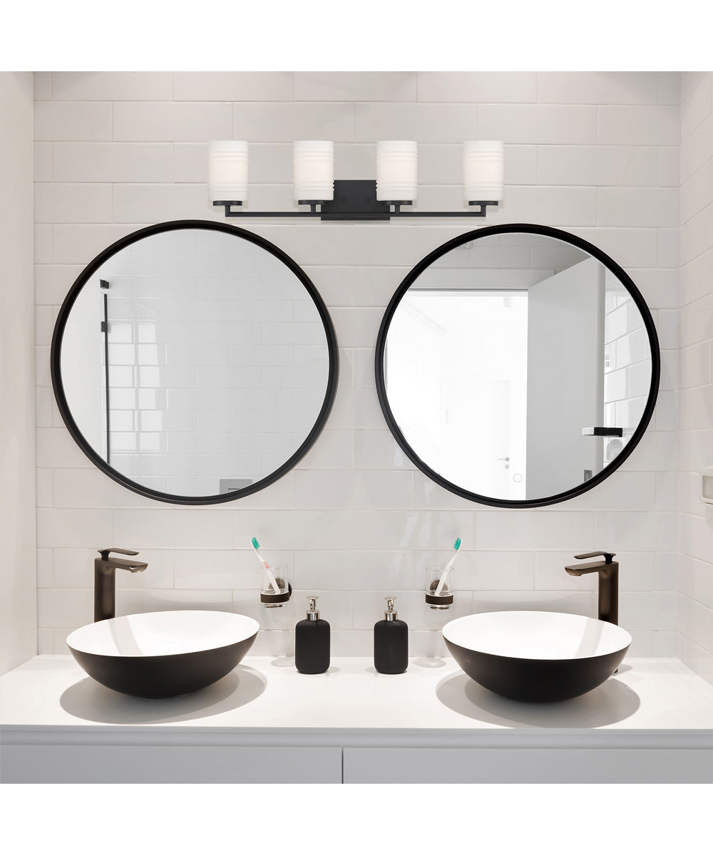 Leavenworth 4 Light Vanity Matte Black