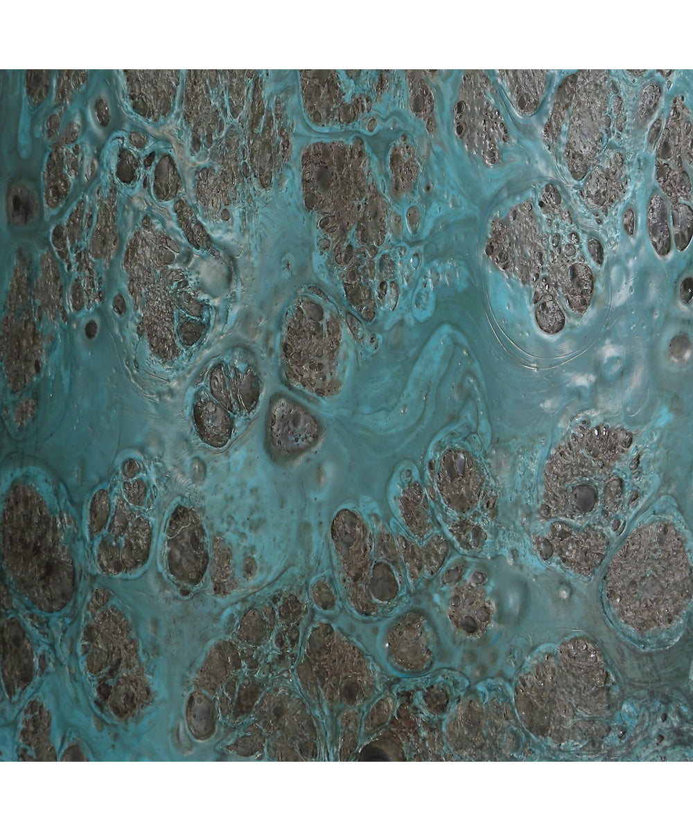 Dauphine Cracked Teal Table Lamp