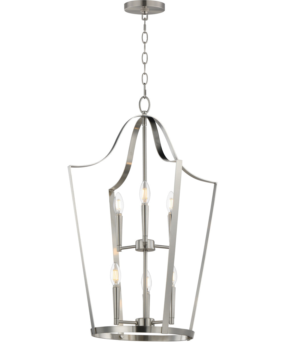 Arden 6-Light Pendant Satin Nickel