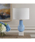 Clear Sky Blue Glass Table Lamp